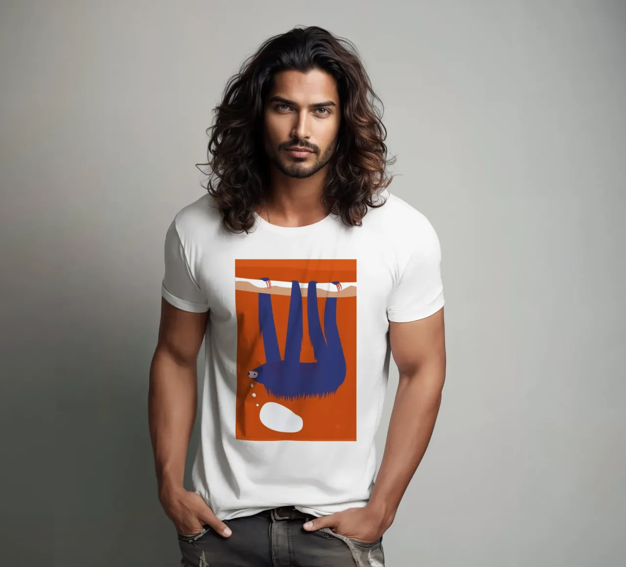 Sloth, Hang in There t-shirt da Monika Aichele