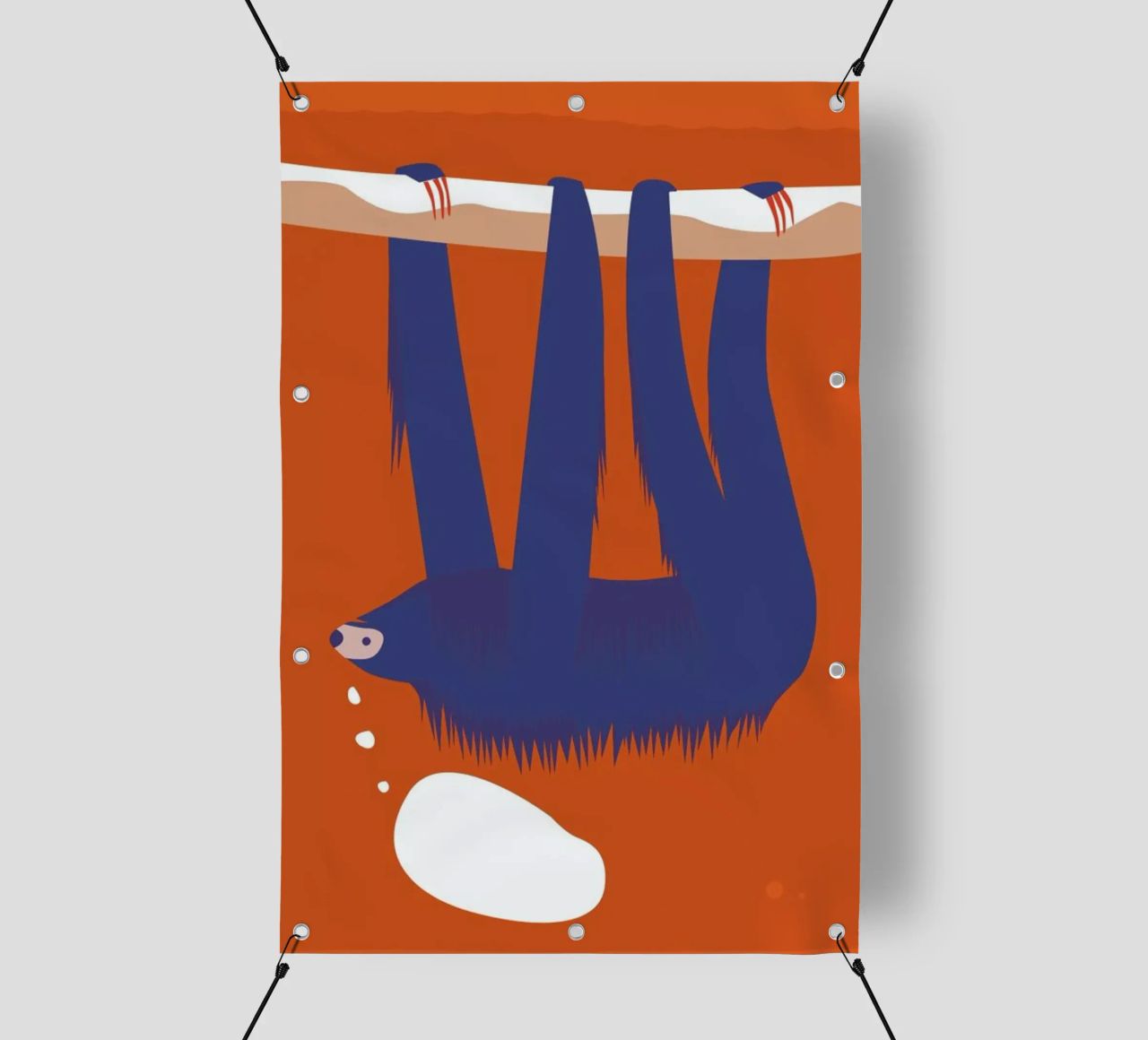 Sloth, Hang in There telo in pvc da Monika Aichele