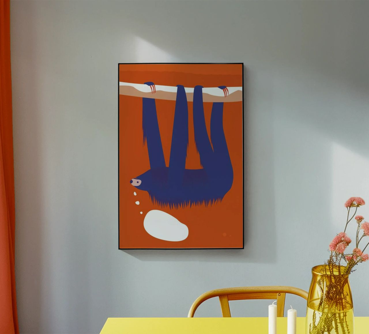 Sloth, Hang in There plexiglass da Monika Aichele