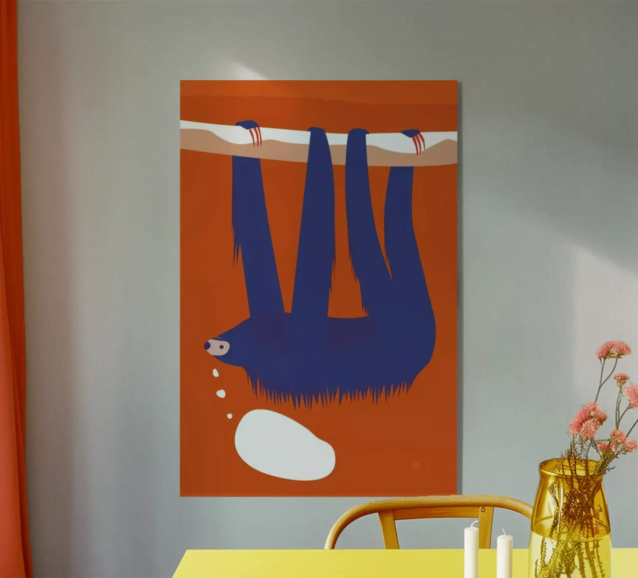 Sloth, Hang in There metacrilato de Monika Aichele