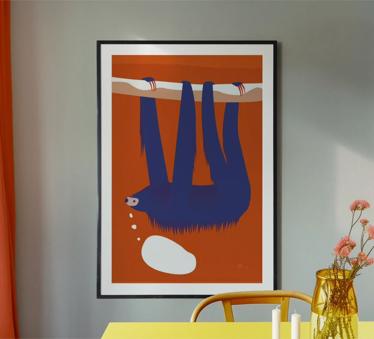 Sloth, Hang in There carta hahnemühle da Monika Aichele