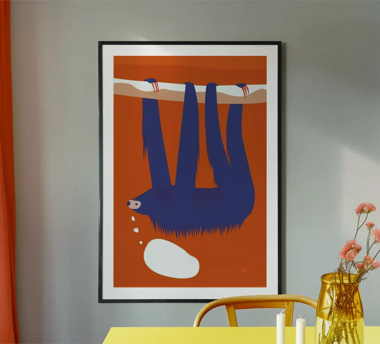 Sloth, Hang in There carta hahnemühle da Monika Aichele