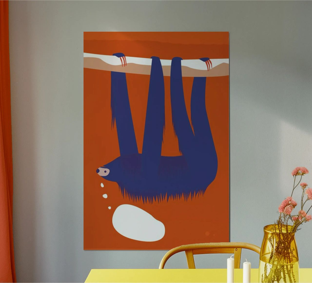 Sloth, Hang in There carta hahnemühle da Monika Aichele