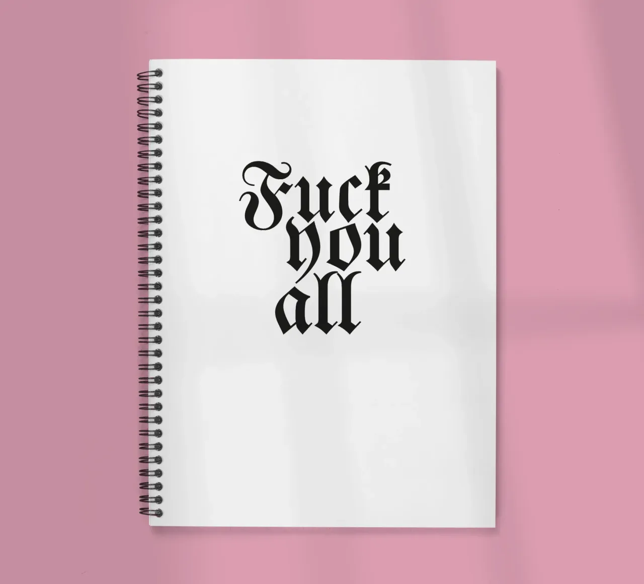 Fuck you all spiral notebook by Flo Klein