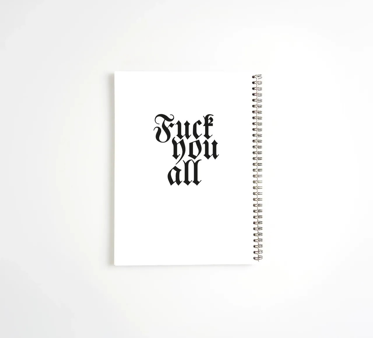 Fuck you all spiral notebook by Flo Klein