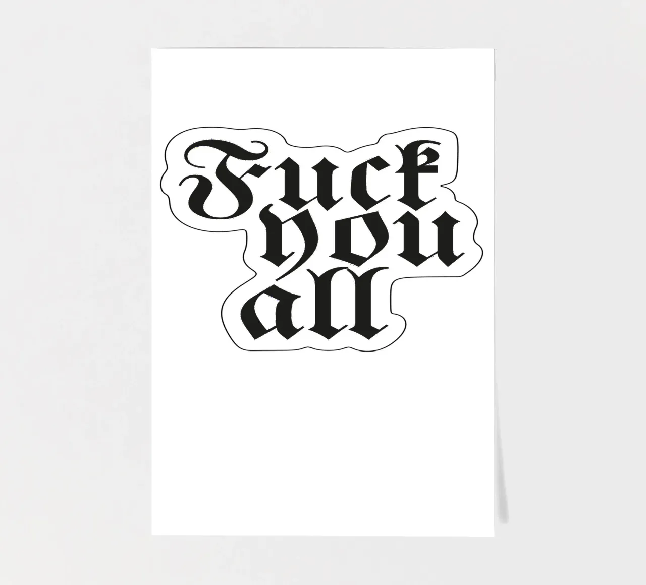 Fuck you all sticker sheet by Flo Klein