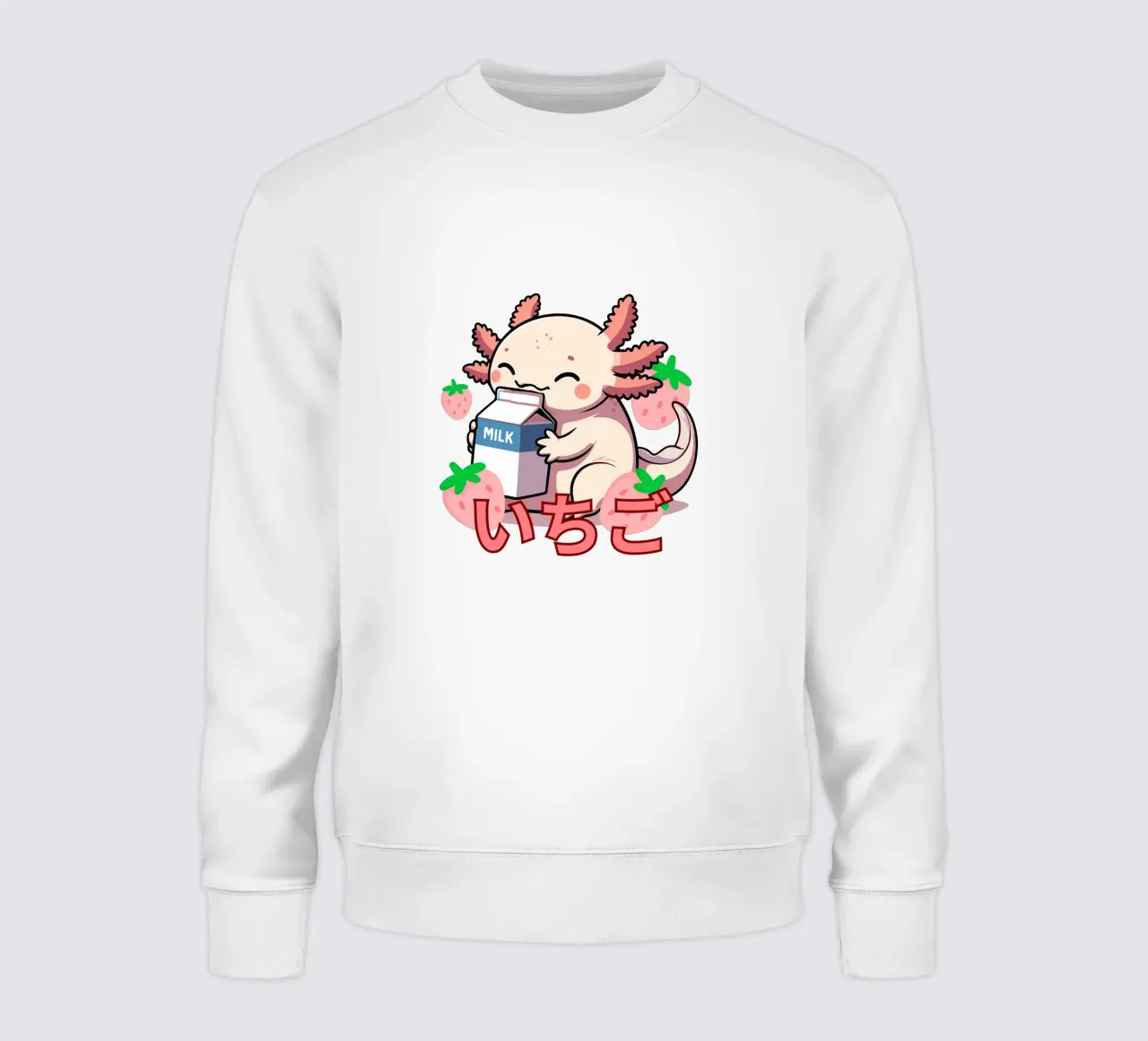 cute axolotl sweatshirt by edsonramosart