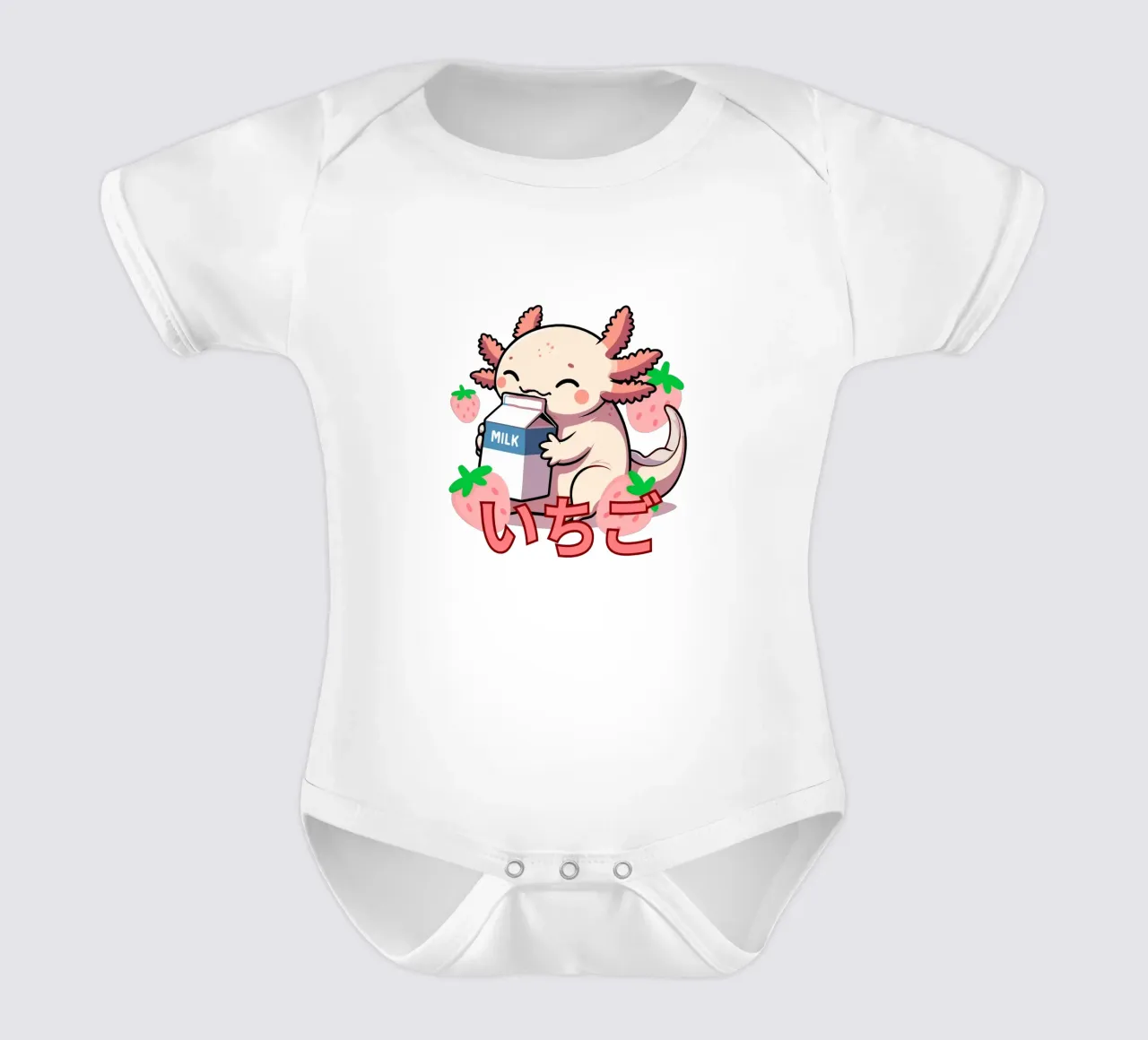 cute axolotl body neonato maniche corte da edsonramosart