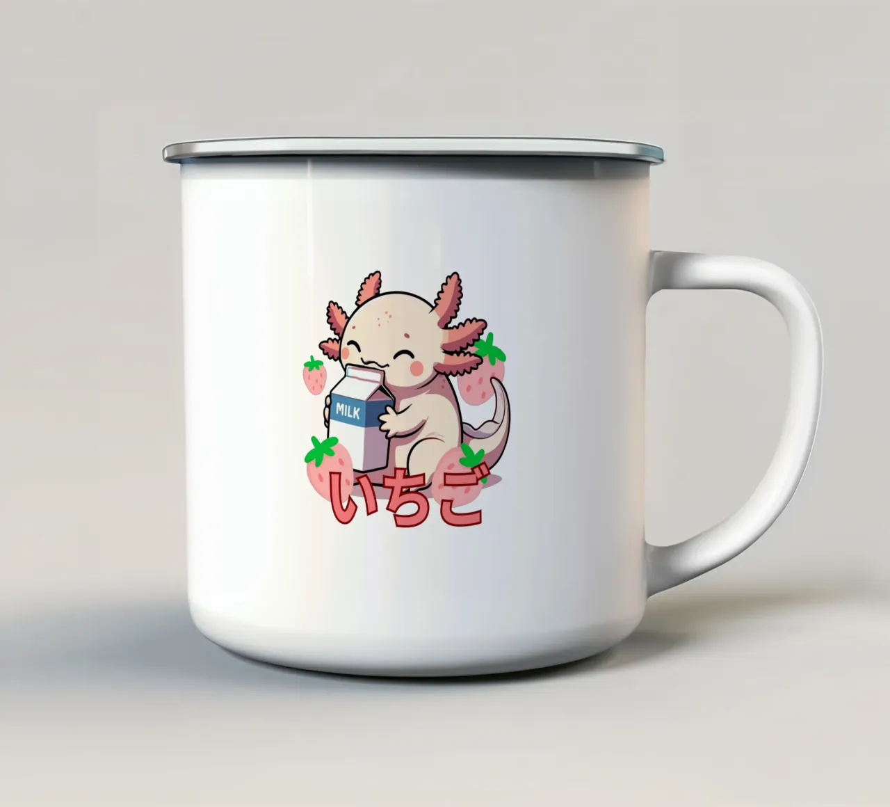 cute axolotl tazza in smalto da edsonramosart