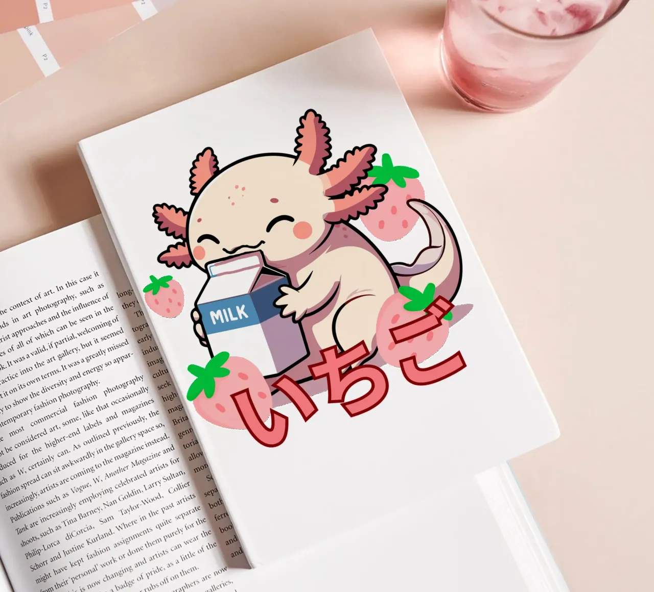 cute axolotl notebook by edsonramosart