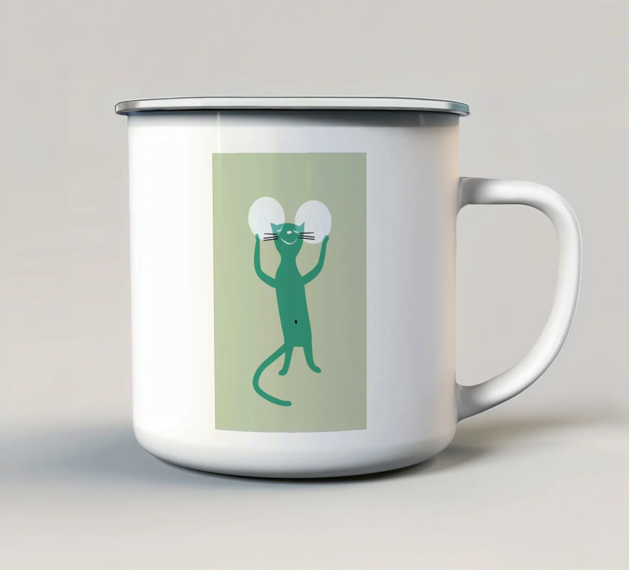 White Ears tazza in smalto da Monika Aichele