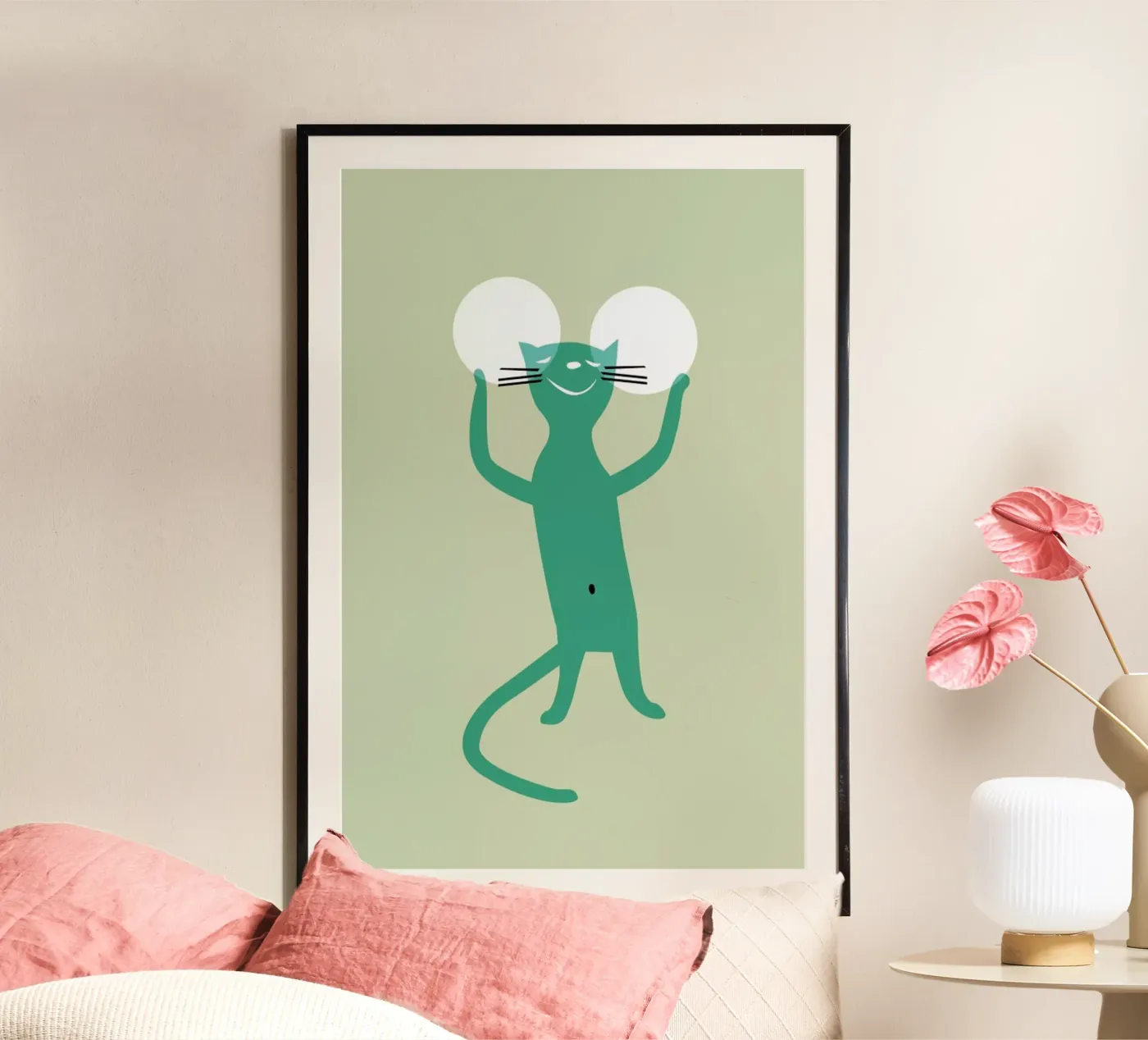 White Ears poster van Monika Aichele