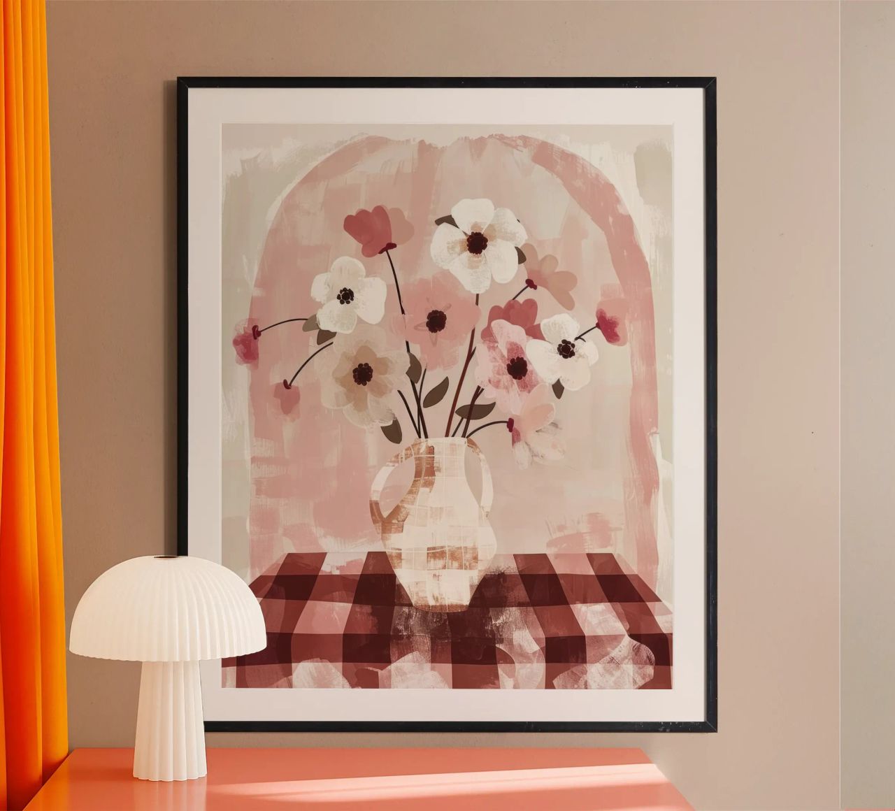 Abstrakte Blume Wandkunst, Zeitgenössisches Kunstwerk Minimalistisch Poster von Boheme