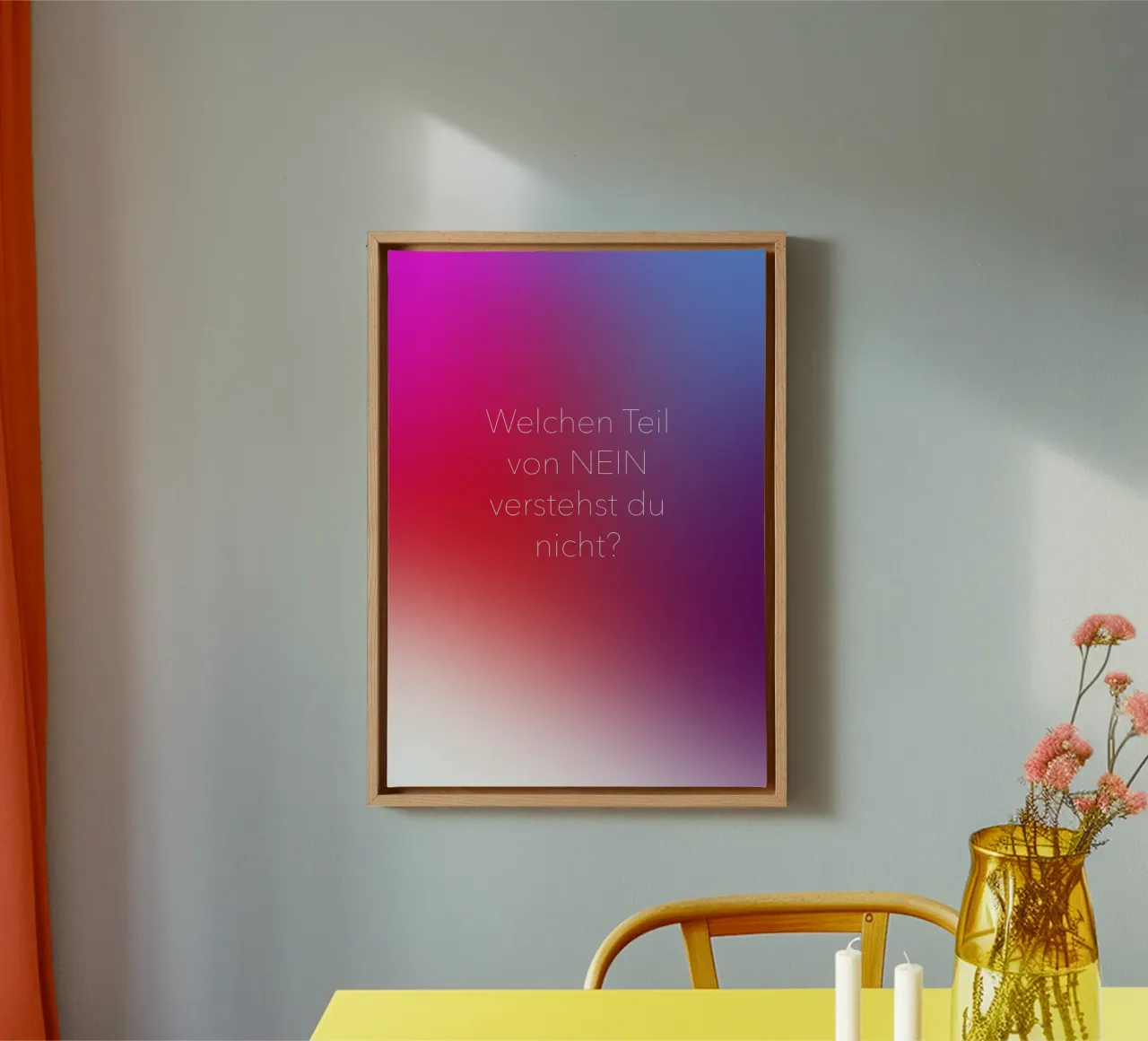 NEIN canvas by Flo Klein