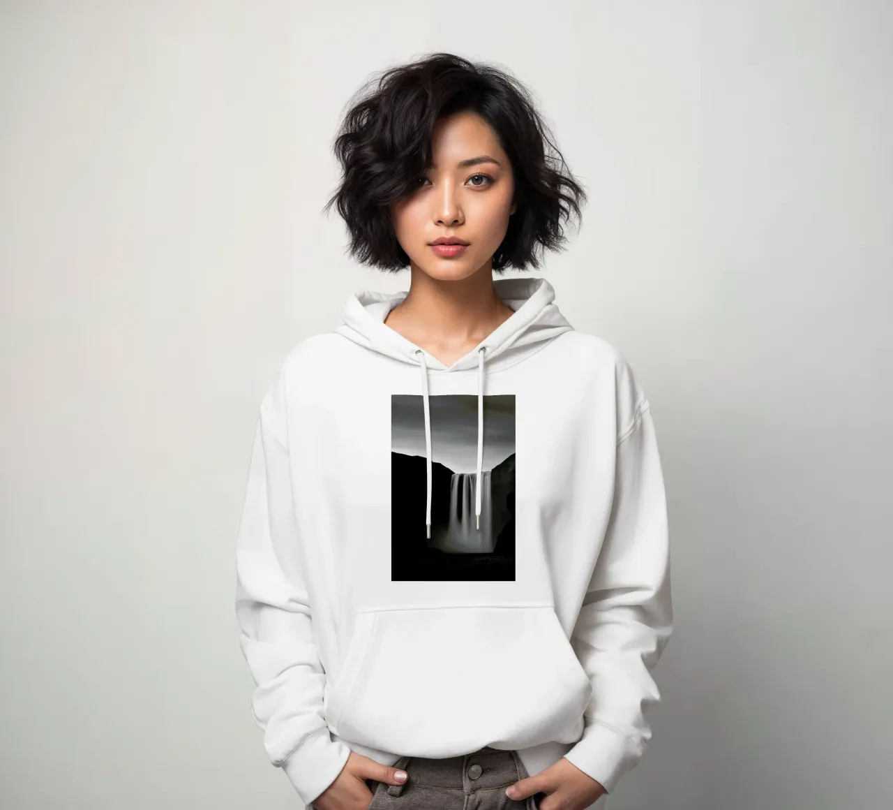 Skogafoss Study 2 felpa con cappuccio da Michael J. Reibert