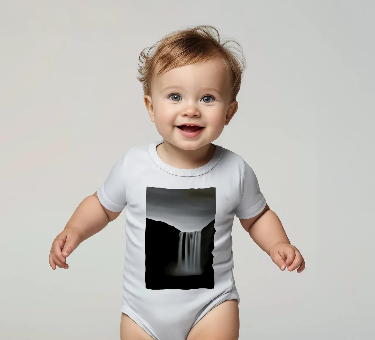 Skogafoss Study 2 body neonato maniche corte da Michael J. Reibert