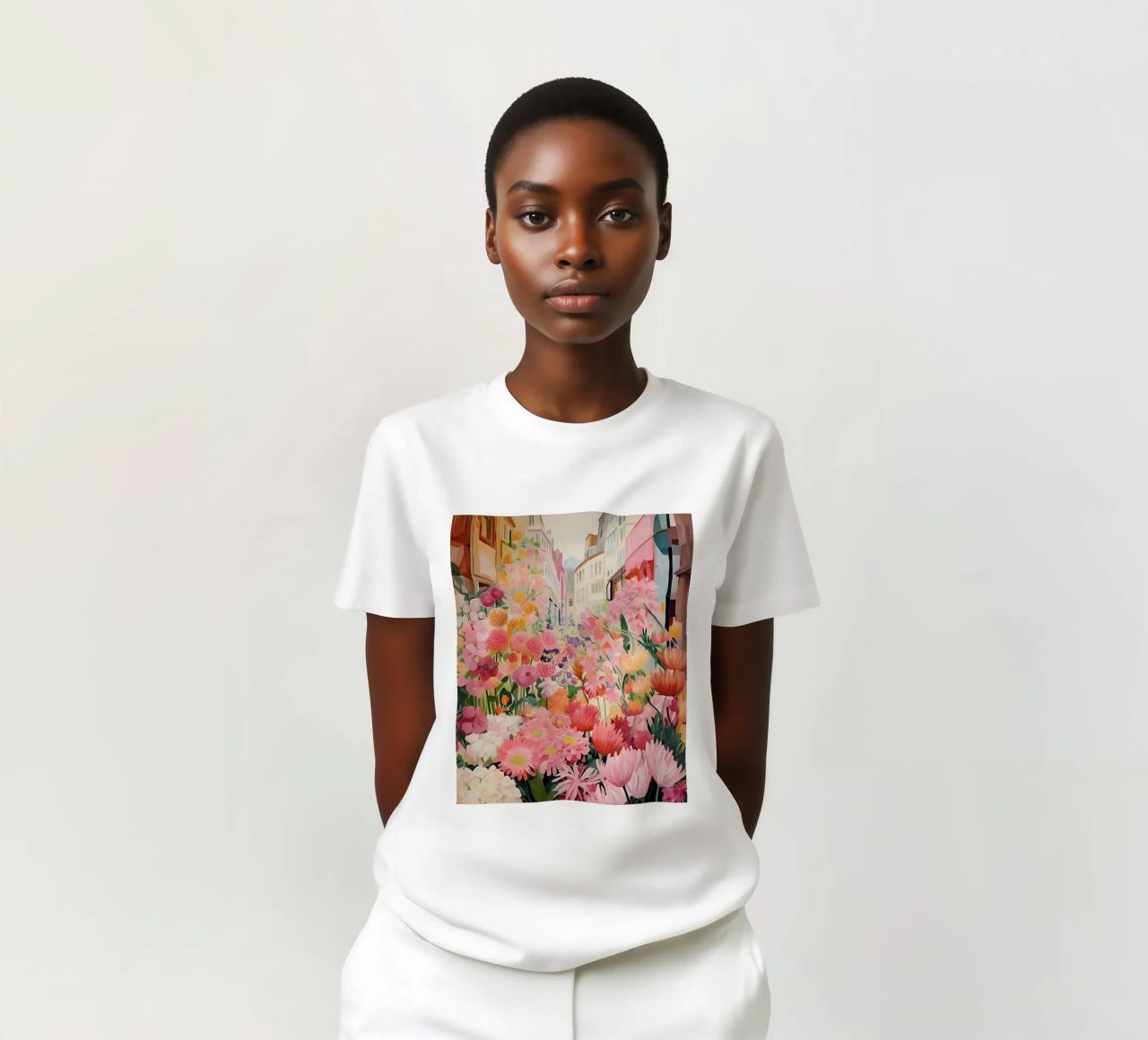 Blumenmarkt, Floral Poster, Abstrakter Druck, Moderne Kunst T-Shirt von Boheme
