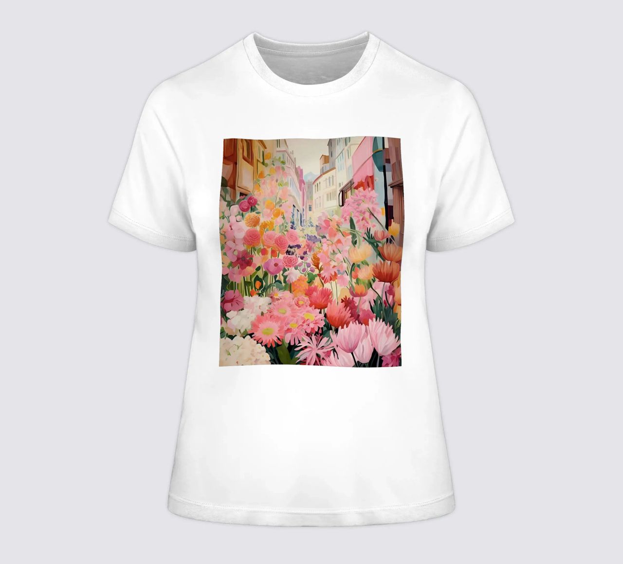 Blumenmarkt, Floral Poster, Abstrakter Druck, Moderne Kunst Frauen T-Shirt von Boheme