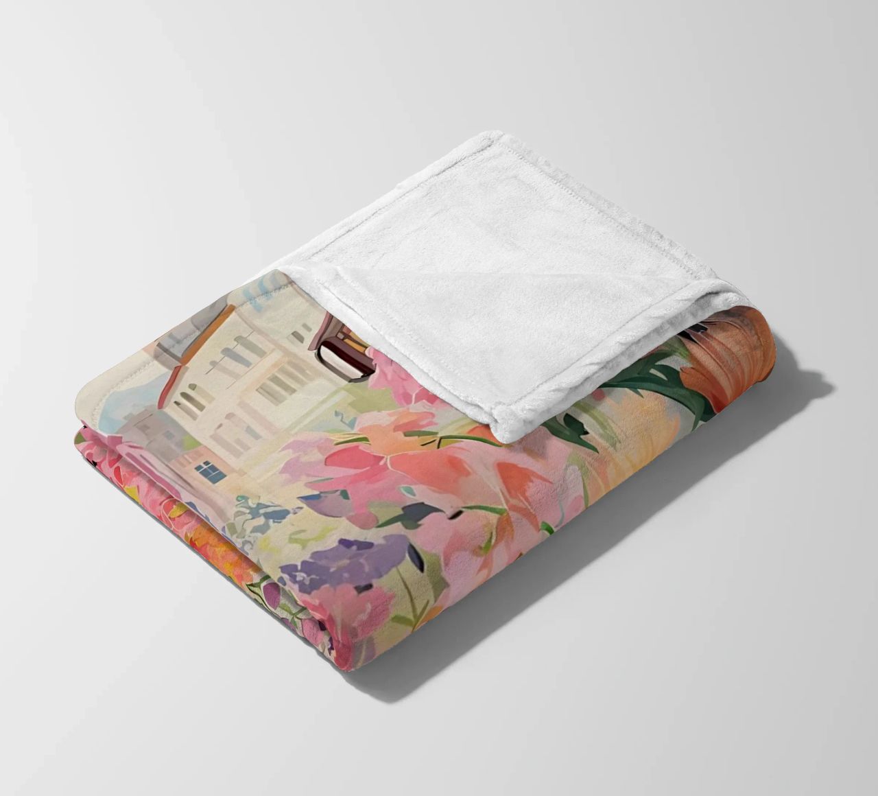 Blumenmarkt, Floral Poster, Abstrakter Druck, Moderne Kunst Fleecedecke von Boheme