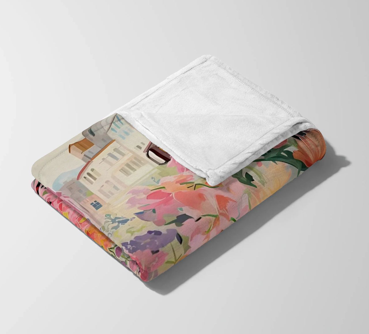 Blumenmarkt, Floral Poster, Abstrakter Druck, Moderne Kunst Fleecedecke von Boheme