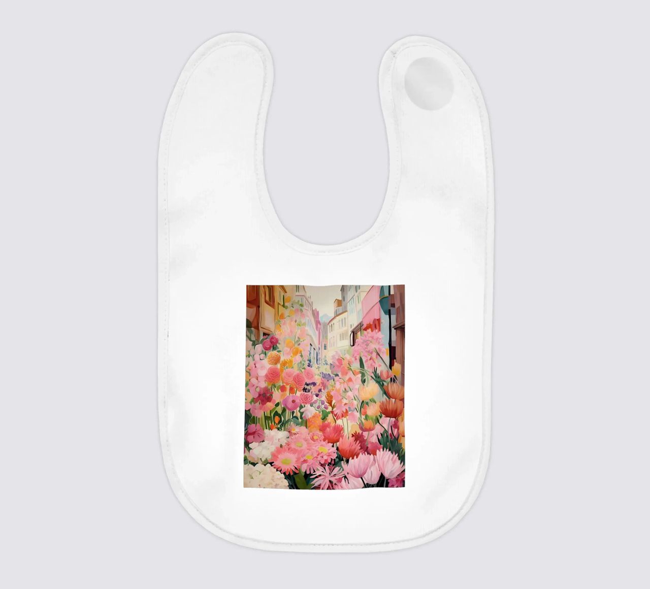 Blumenmarkt, Floral Poster, Abstrakter Druck, Moderne Kunst Babylätzchen von Boheme