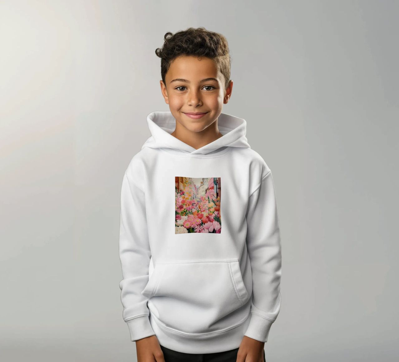 Blumenmarkt, Floral Poster, Abstrakter Druck, Moderne Kunst Kinder Hoodie von Boheme