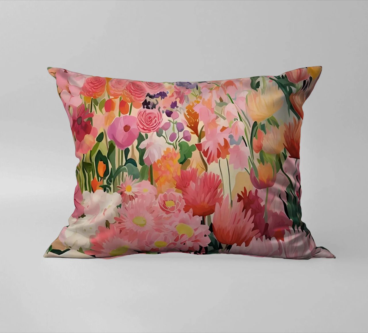 Blumenmarkt, Floral Poster, Abstrakter Druck, Moderne Kunst Kissen von Boheme