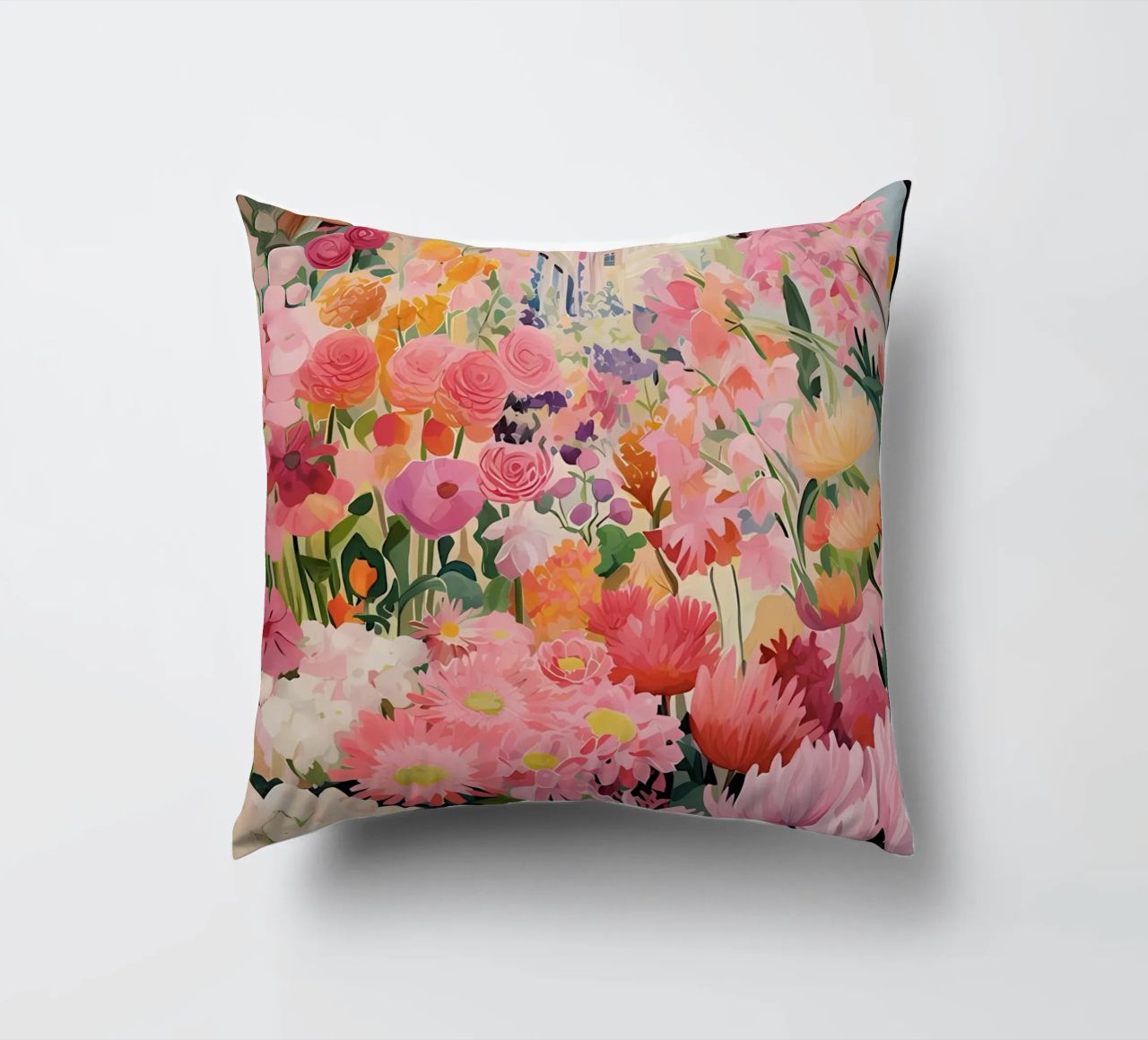 Blumenmarkt, Floral Poster, Abstrakter Druck, Moderne Kunst Kissen von Boheme