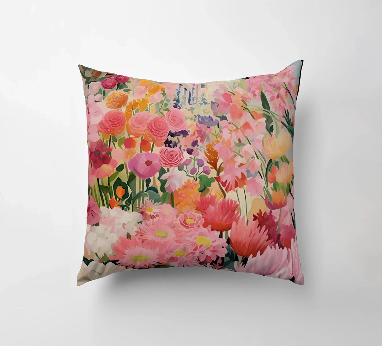 Blumenmarkt, Floral Poster, Abstrakter Druck, Moderne Kunst Kissen von Boheme