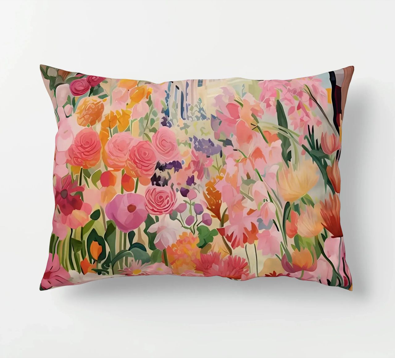Blumenmarkt, Floral Poster, Abstrakter Druck, Moderne Kunst Kissen von Boheme