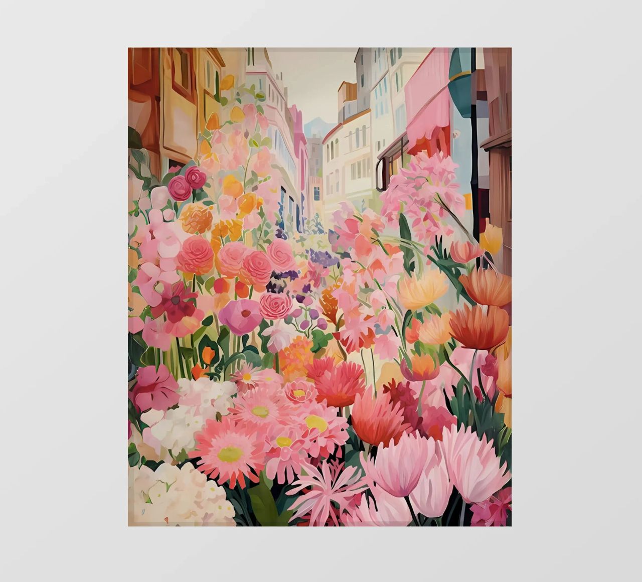 Blumenmarkt, Floral Poster, Abstrakter Druck, Moderne Kunst Backlit Folie von Boheme
