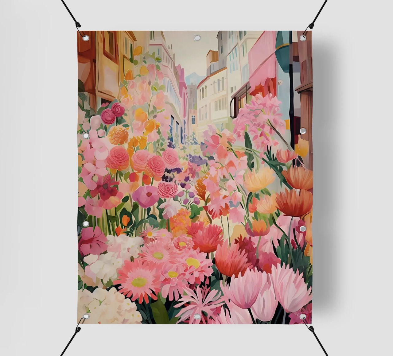 Blumenmarkt, Floral Poster, Abstrakter Druck, Moderne Kunst PVC Plane von Boheme