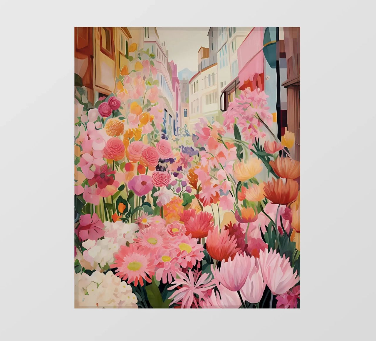 Blumenmarkt, Floral Poster, Abstrakter Druck, Moderne Kunst PVC Plane von Boheme