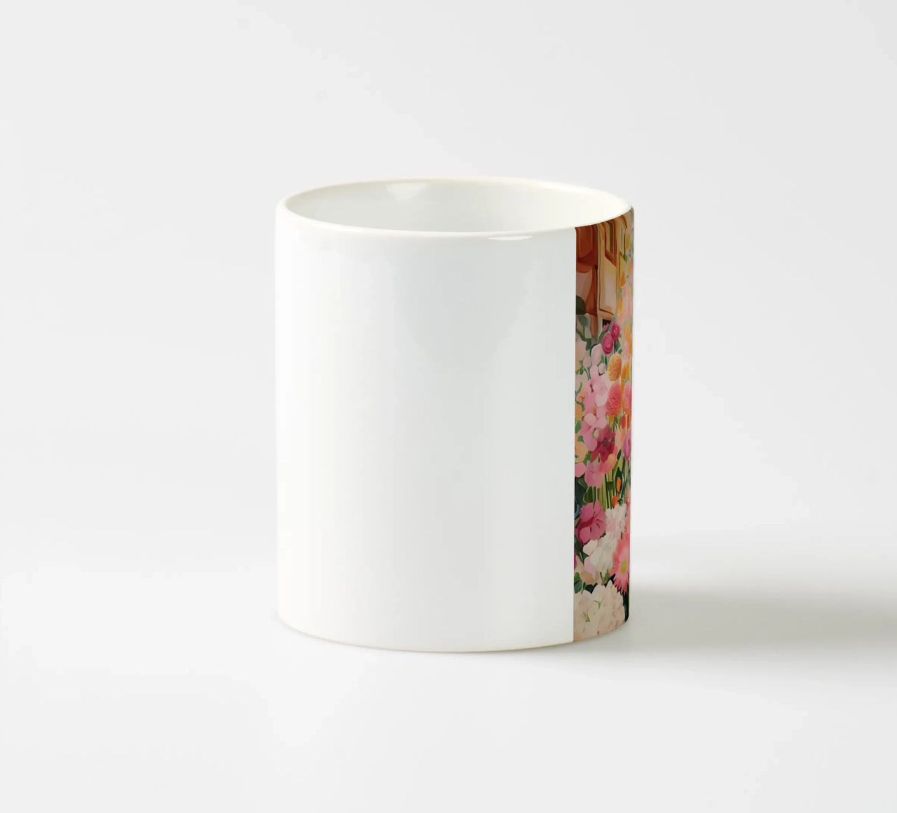 Blumenmarkt, Floral Poster, Abstrakter Druck, Moderne Kunst Keramik Tasse von Boheme