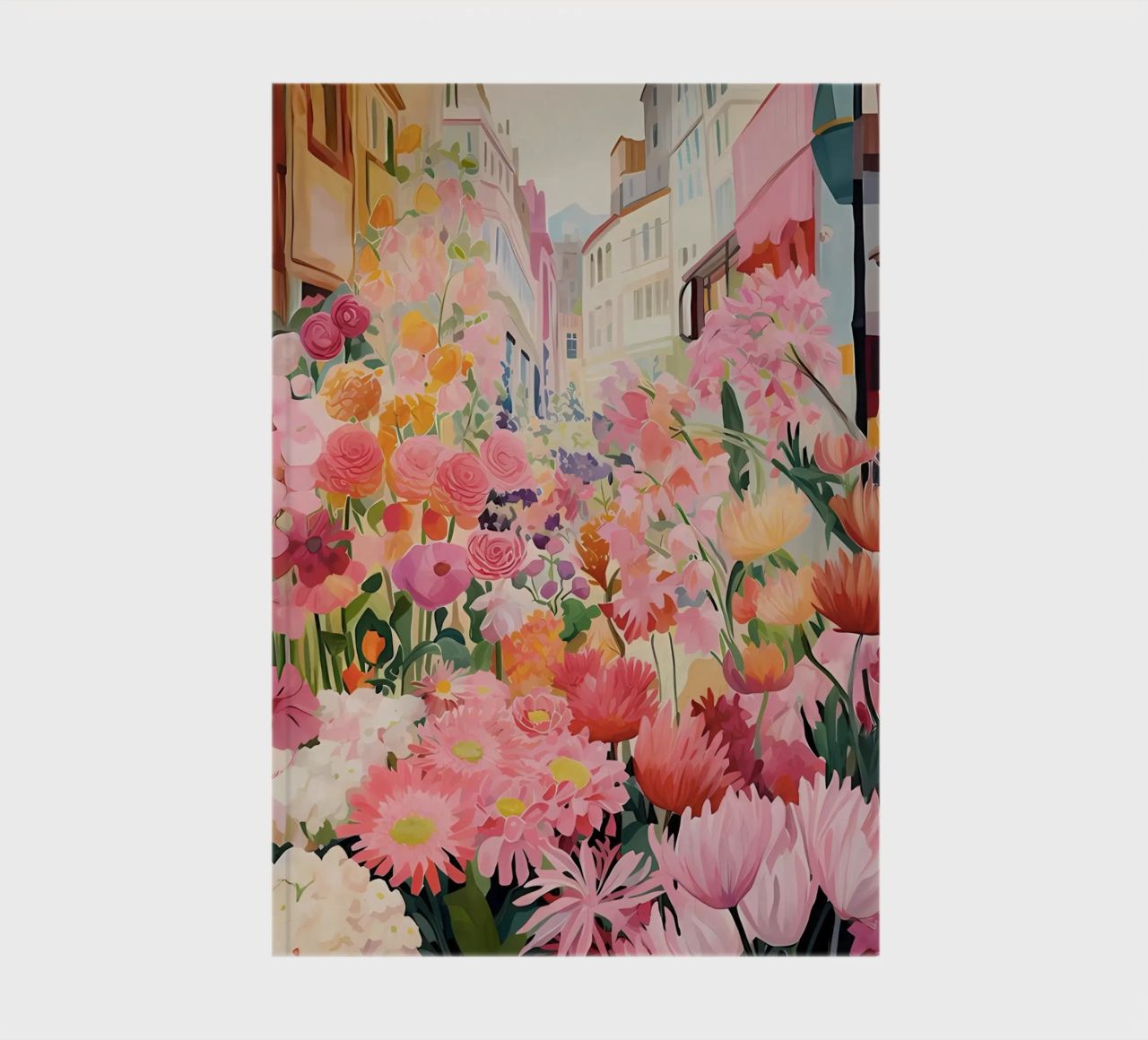 Blumenmarkt, Floral Poster, Abstrakter Druck, Moderne Kunst Notizbuch von Boheme