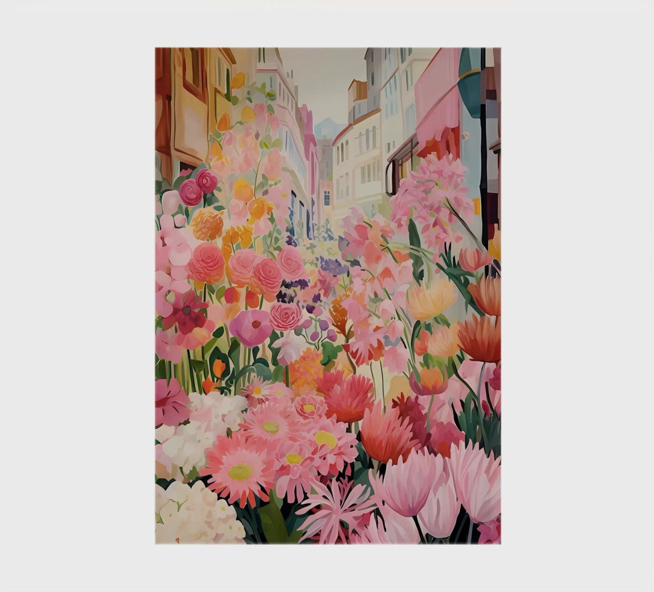 Blumenmarkt, Floral Poster, Abstrakter Druck, Moderne Kunst Notizbuch von Boheme