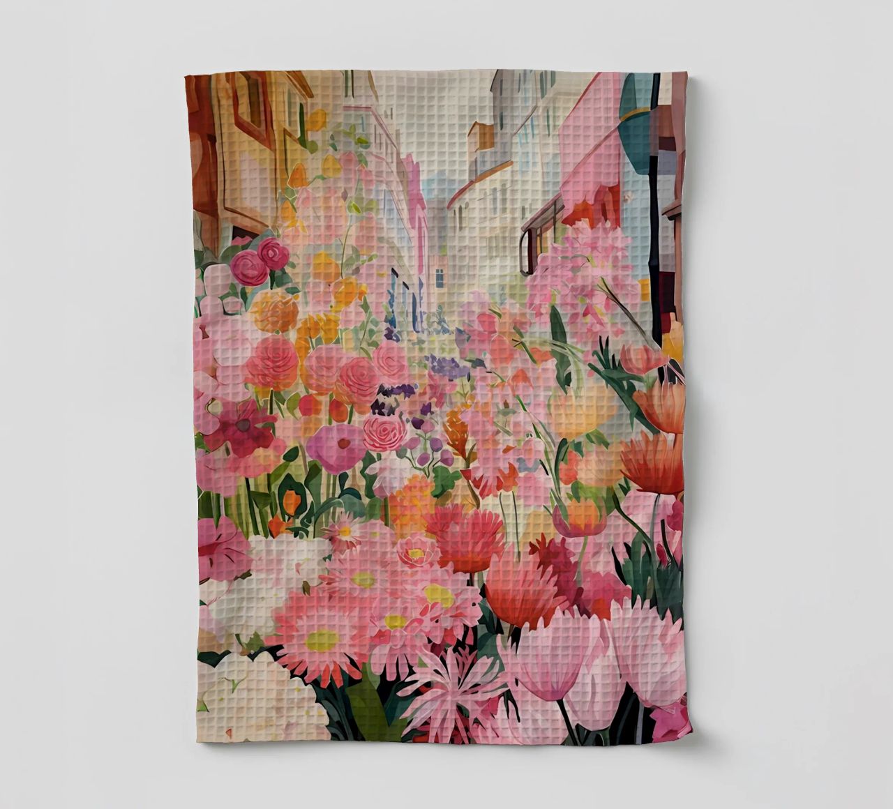 Blumenmarkt, Floral Poster, Abstrakter Druck, Moderne Kunst Geschirrtuch von Boheme