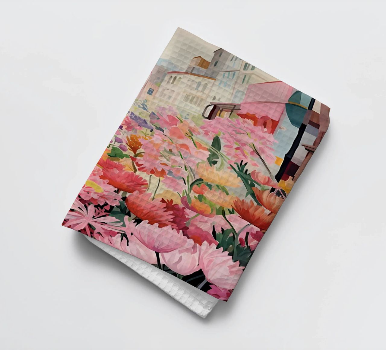 Blumenmarkt, Floral Poster, Abstrakter Druck, Moderne Kunst Geschirrtuch von Boheme