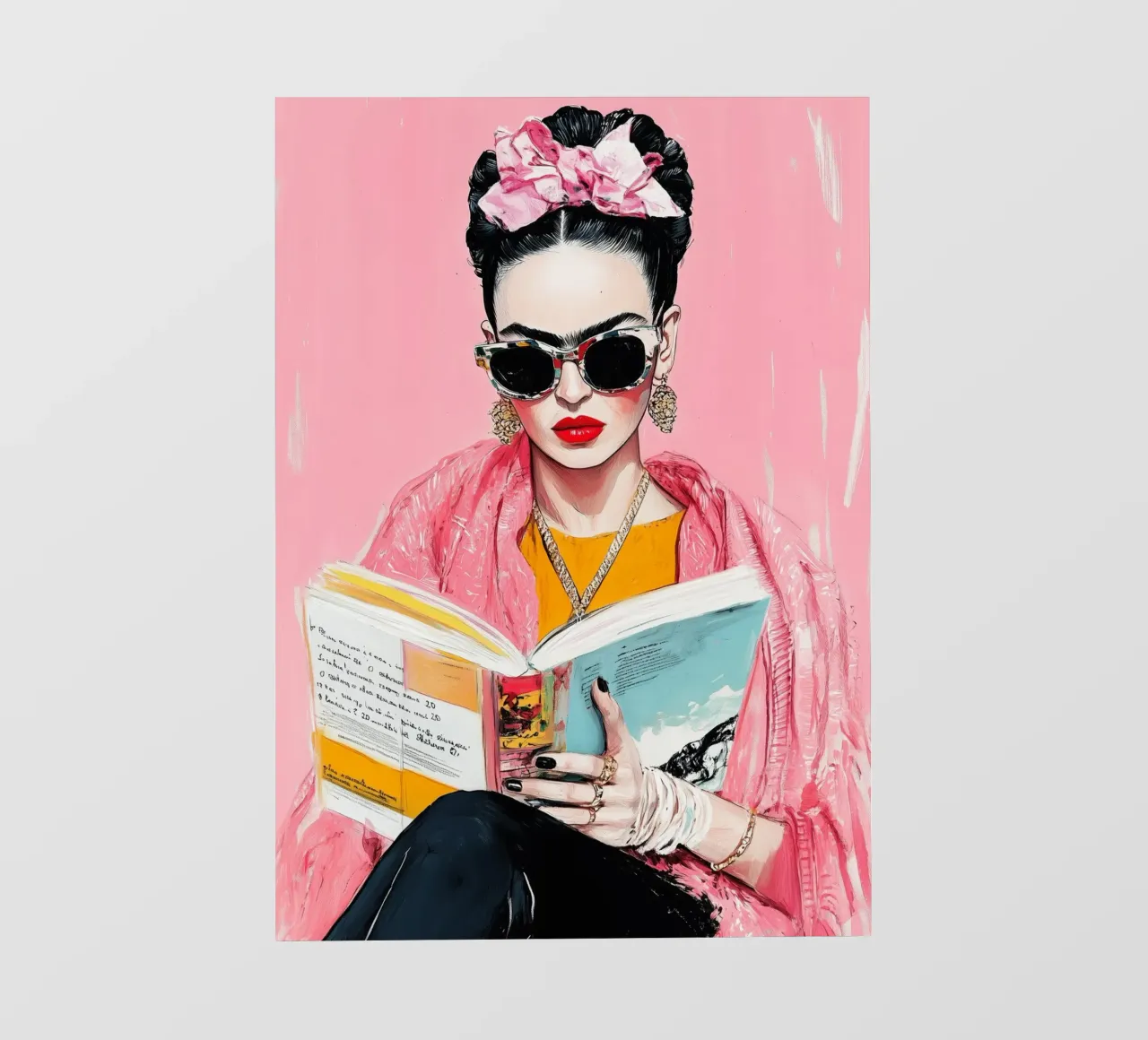 Libro di lettura Frida pellicola backlit da Justyna Jaszke JBJart