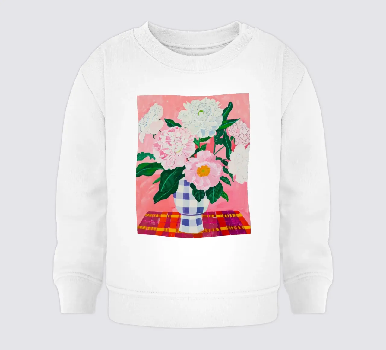 Abstract Flower Poster, Peony Print Modern Abstract Art baby sweatshirt by Boheme