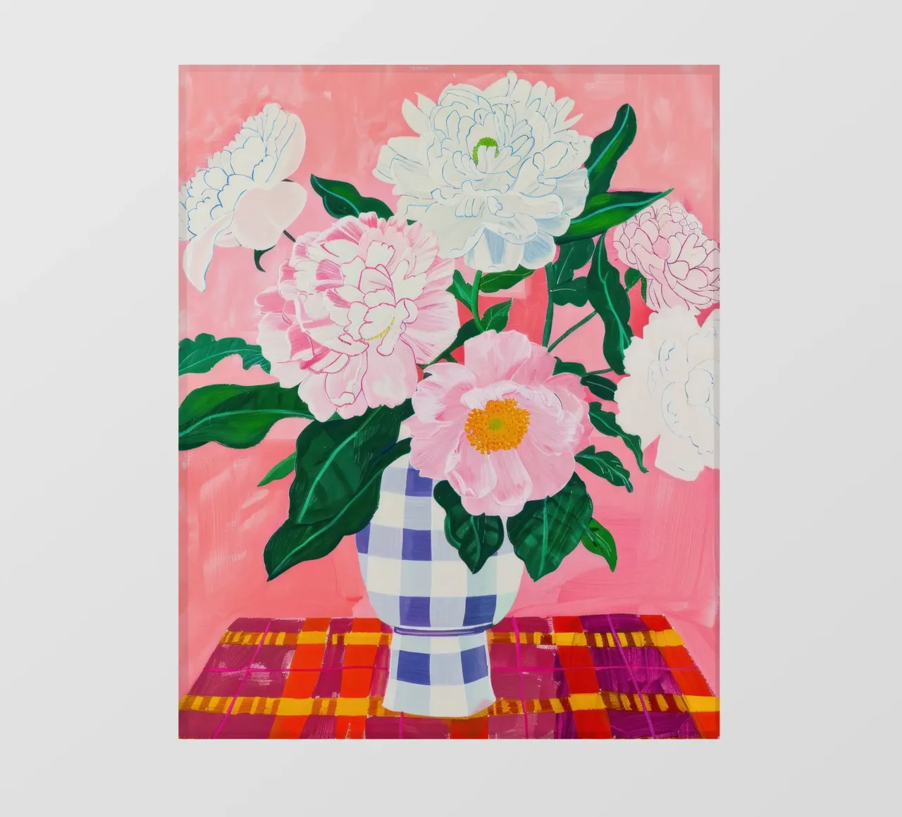 Abstrakte Blume Poster, Pfingstrose Druck Moderne abstrakte Kunst Fototapete von Boheme