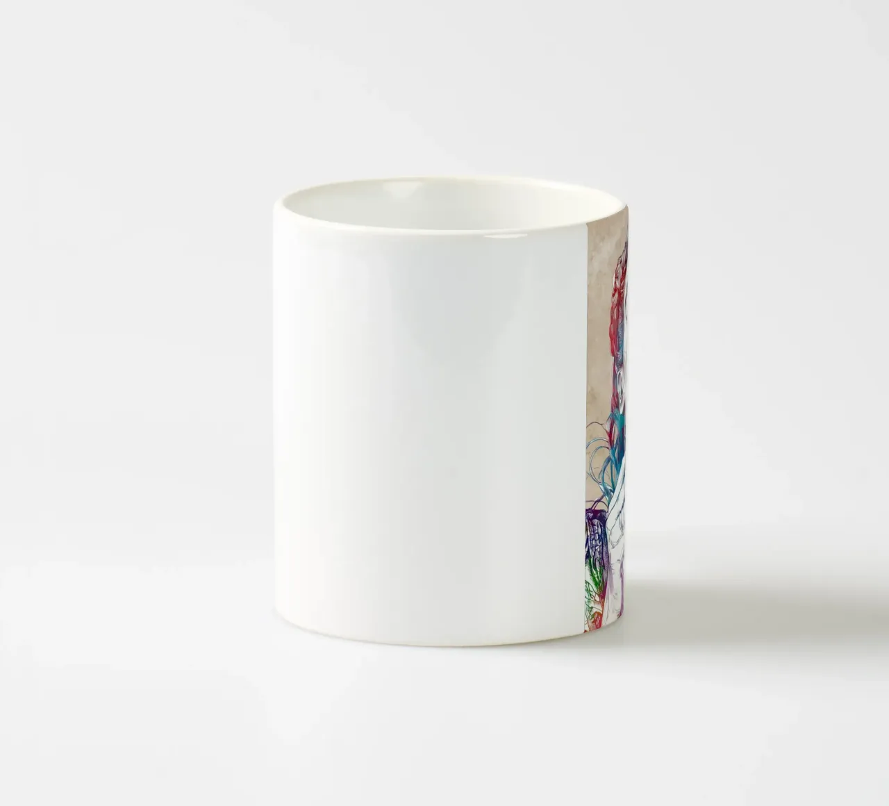 Ragazza che beve tazza in ceramica da Justyna Jaszke JBJart