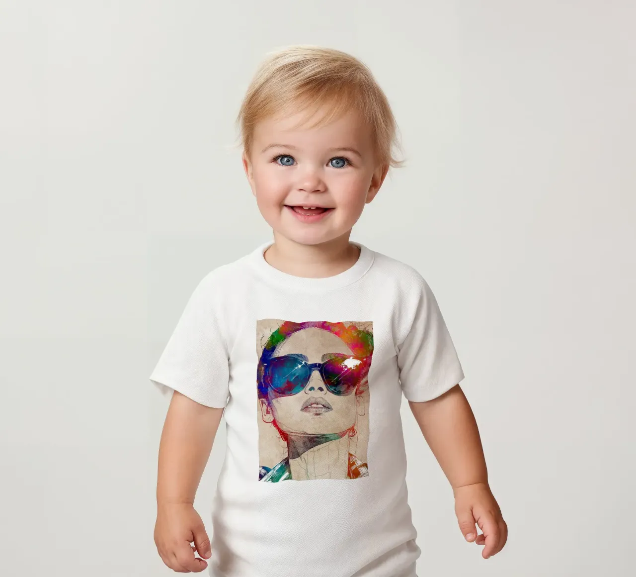 Sunglasses baby t-shirt by Justyna Jaszke JBJart