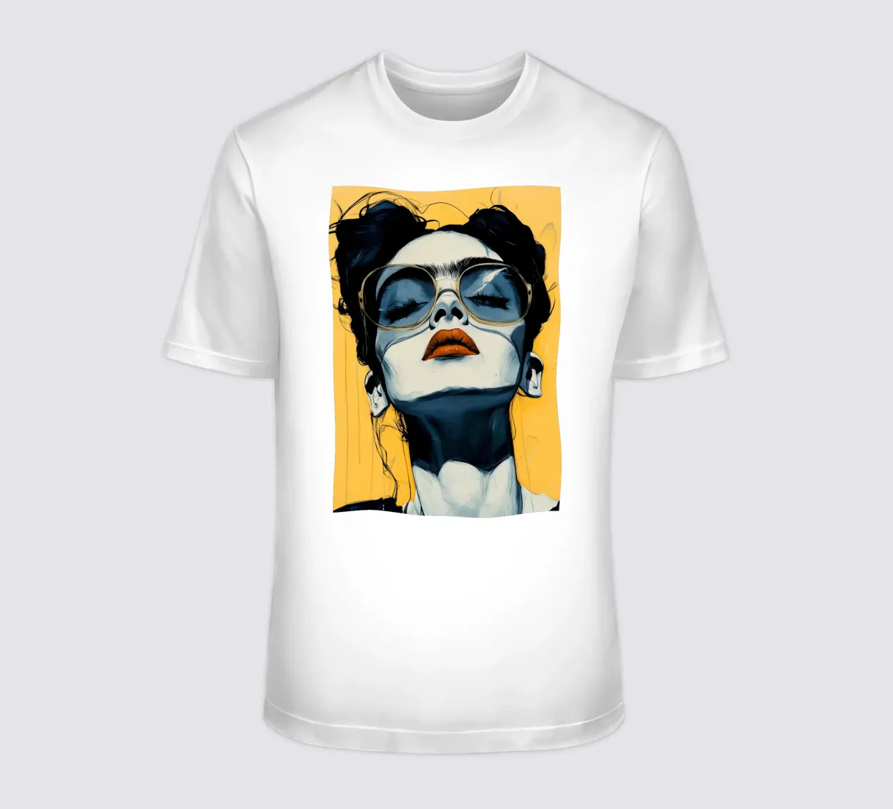Woman face t-shirt by Justyna Jaszke JBJart