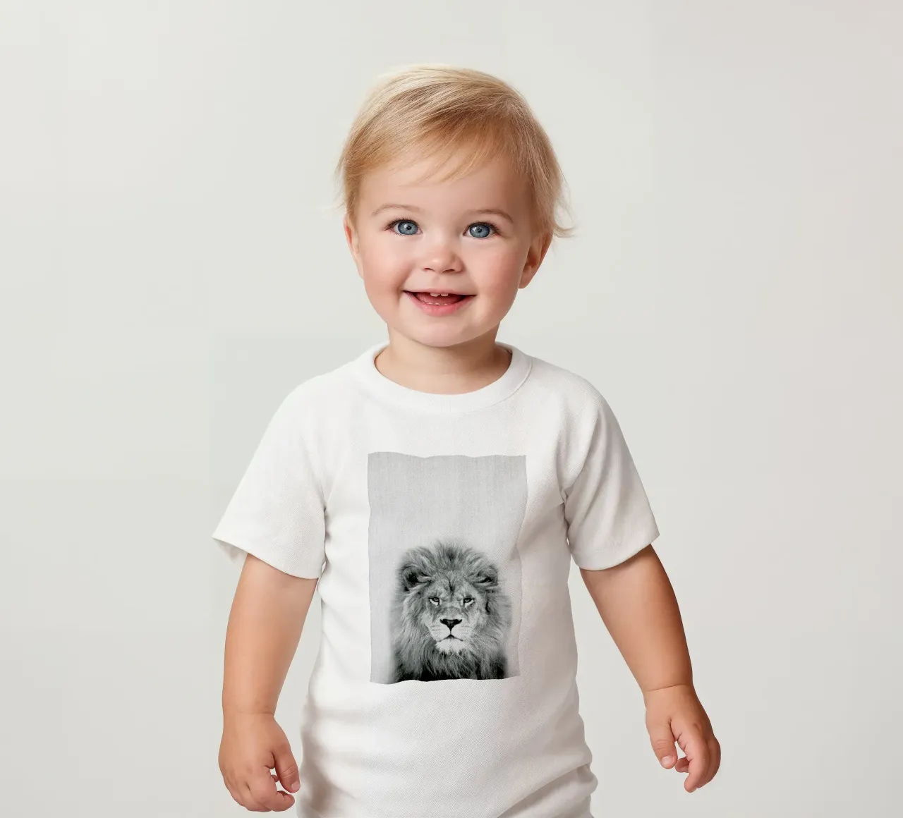 Peekaboo Lion BW maglietta neonato da Lila x Lola