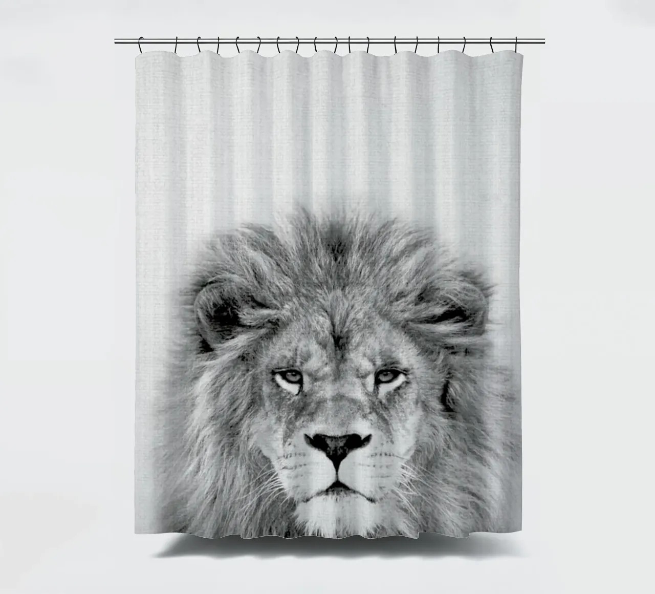 Peekaboo Lion BW tenda da doccia da Lila x Lola