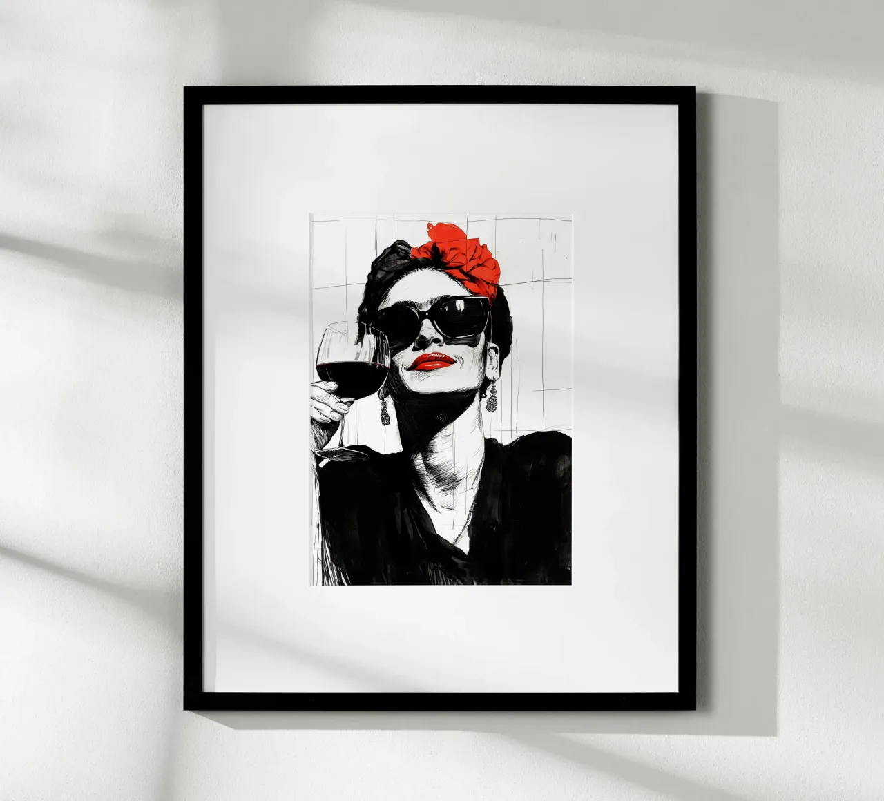 Red lipstick hahnemühle by Justyna Jaszke JBJart