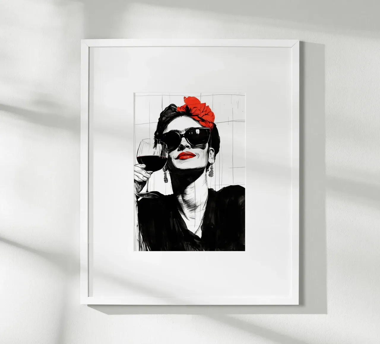 Red lipstick hahnemühle by Justyna Jaszke JBJart