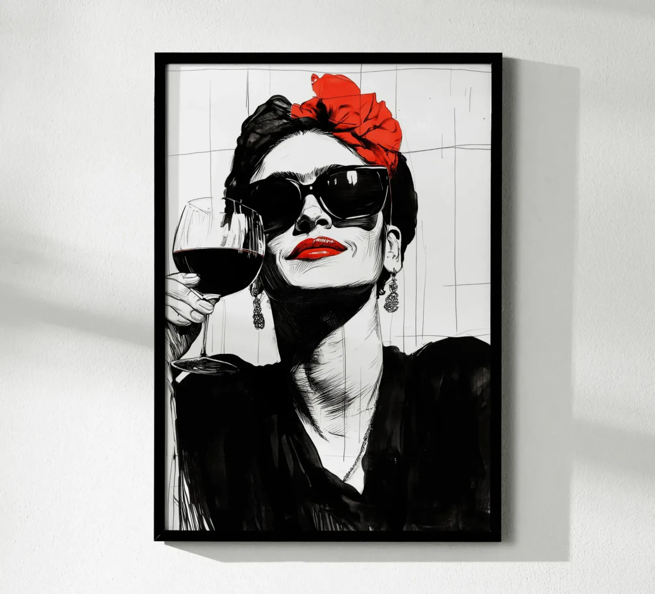 Red lipstick hahnemühle by Justyna Jaszke JBJart