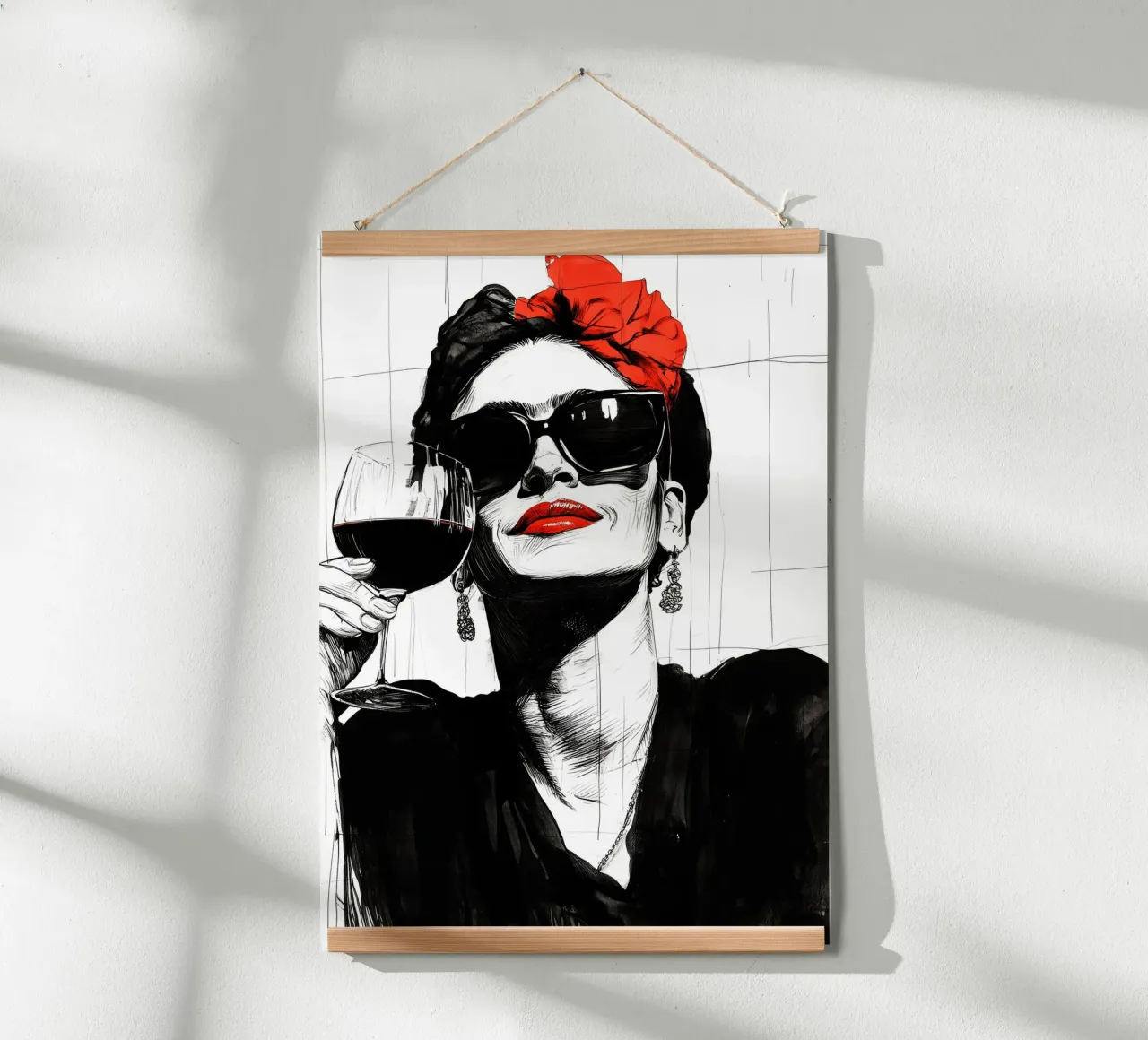 Red lipstick hahnemühle by Justyna Jaszke JBJart